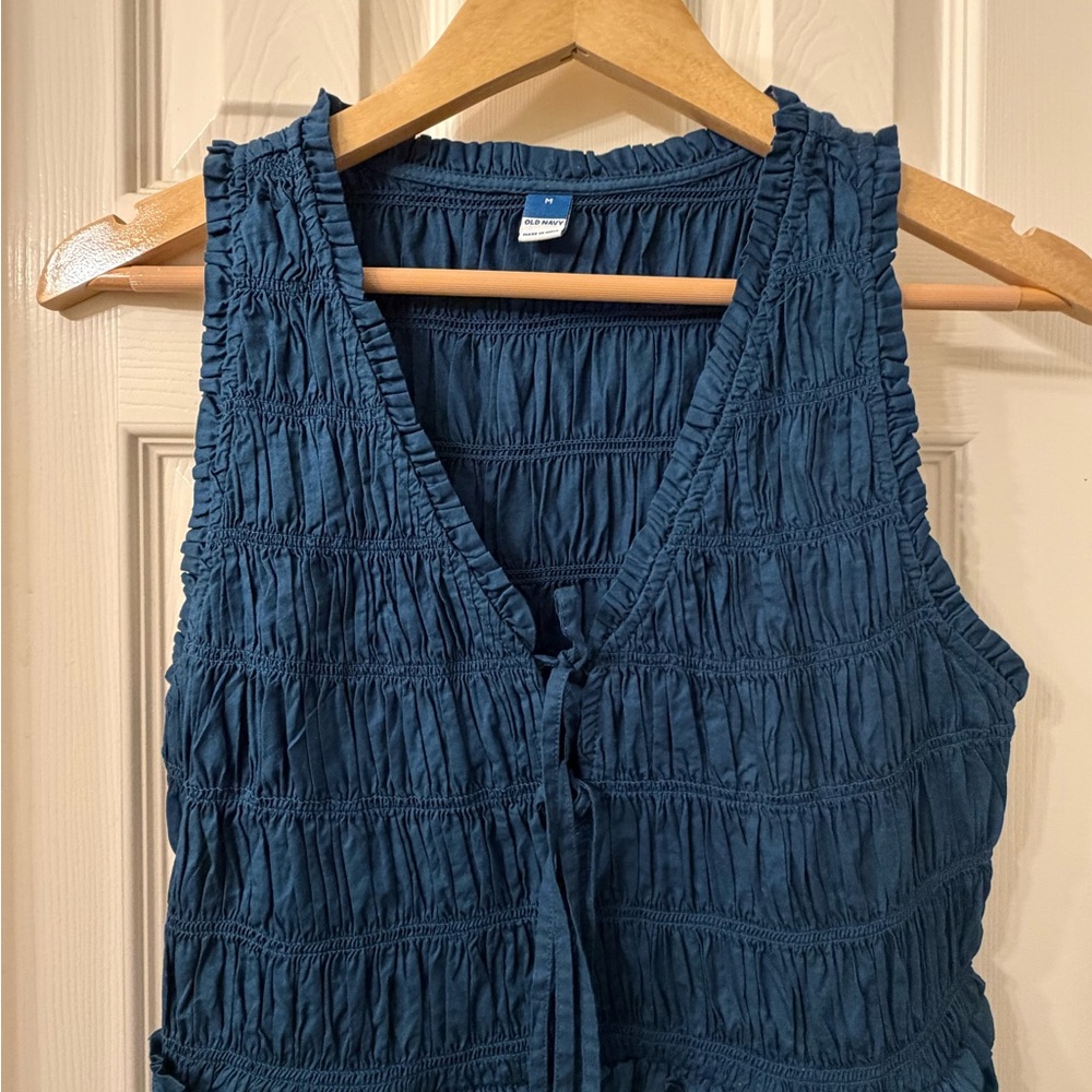Blue smocked dress